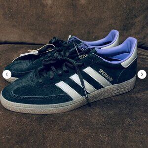 Rare Sample Tag Adidas Handball Spezial Blk Silver Purple 9 US 8.5 UK 42 2/3 EUR